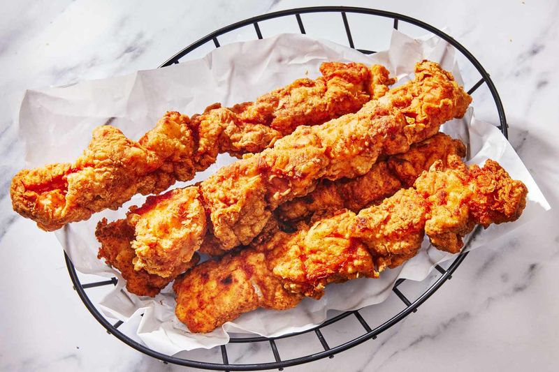 Fried chicken on a stick