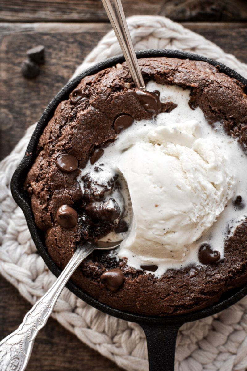 Warm Brownies With Ice Cream