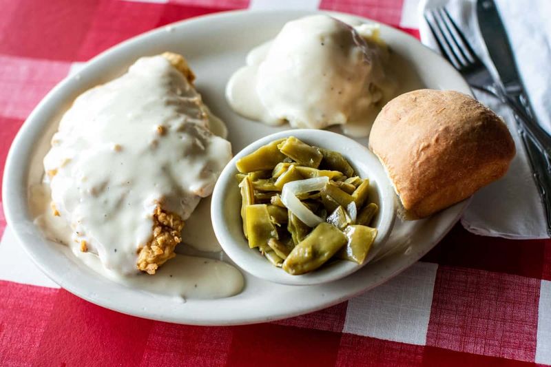 Texas — Chicken-Fried Steak with Cream Gravy and Okra