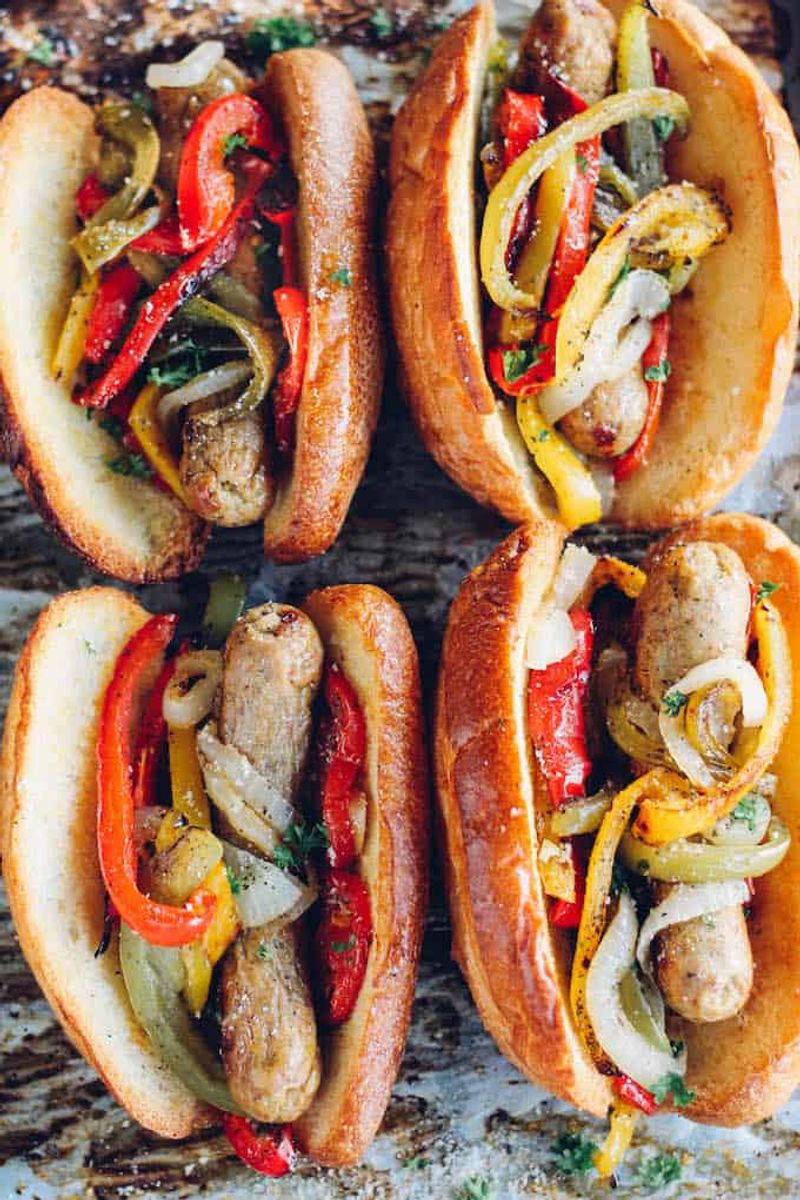 Sausage, Peppers & Onions Hoagies