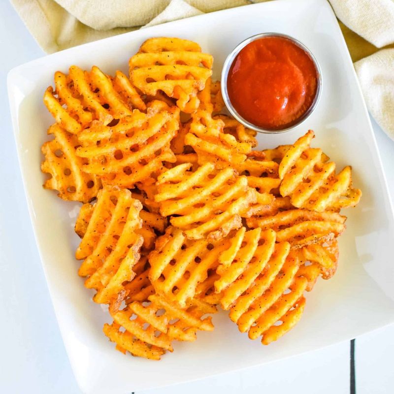 Frozen Waffle Fries With Hot Honey