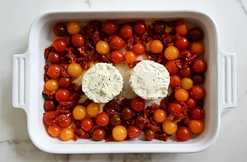 Baked Boursin Pasta Brunch Twist (With Cherry Tomatoes)