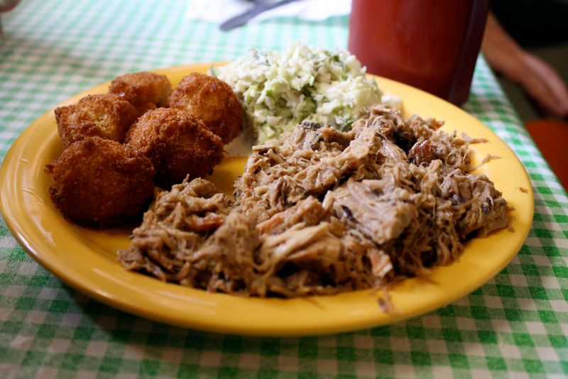 North Carolina — Barbecue Plate with Hushpuppies and Slaw