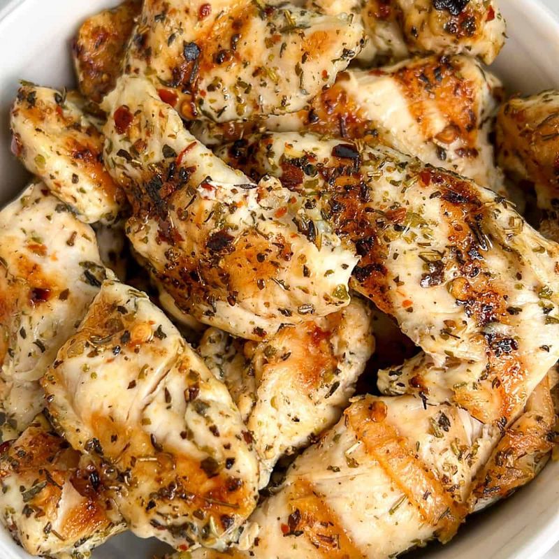 Grilled chicken uses a different marinade