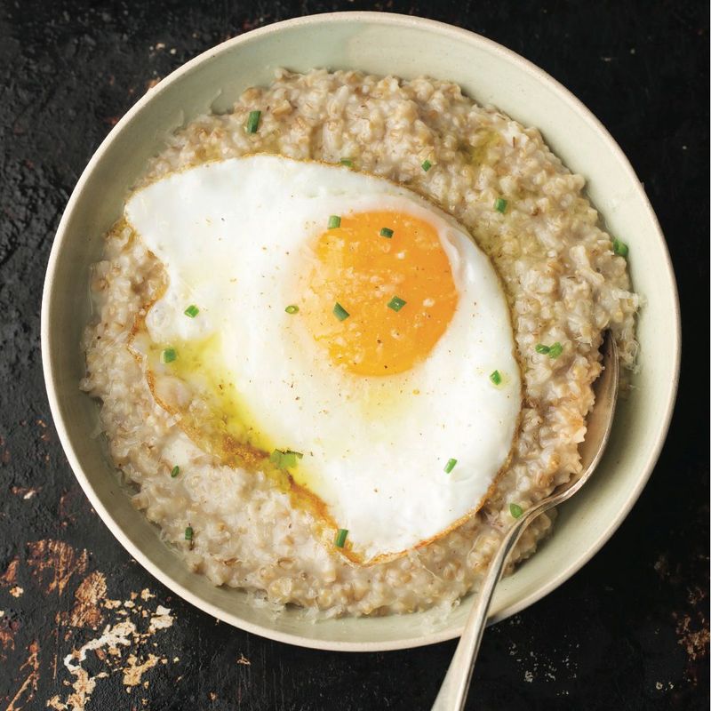 Savory Egg And Cheese Oatmeal