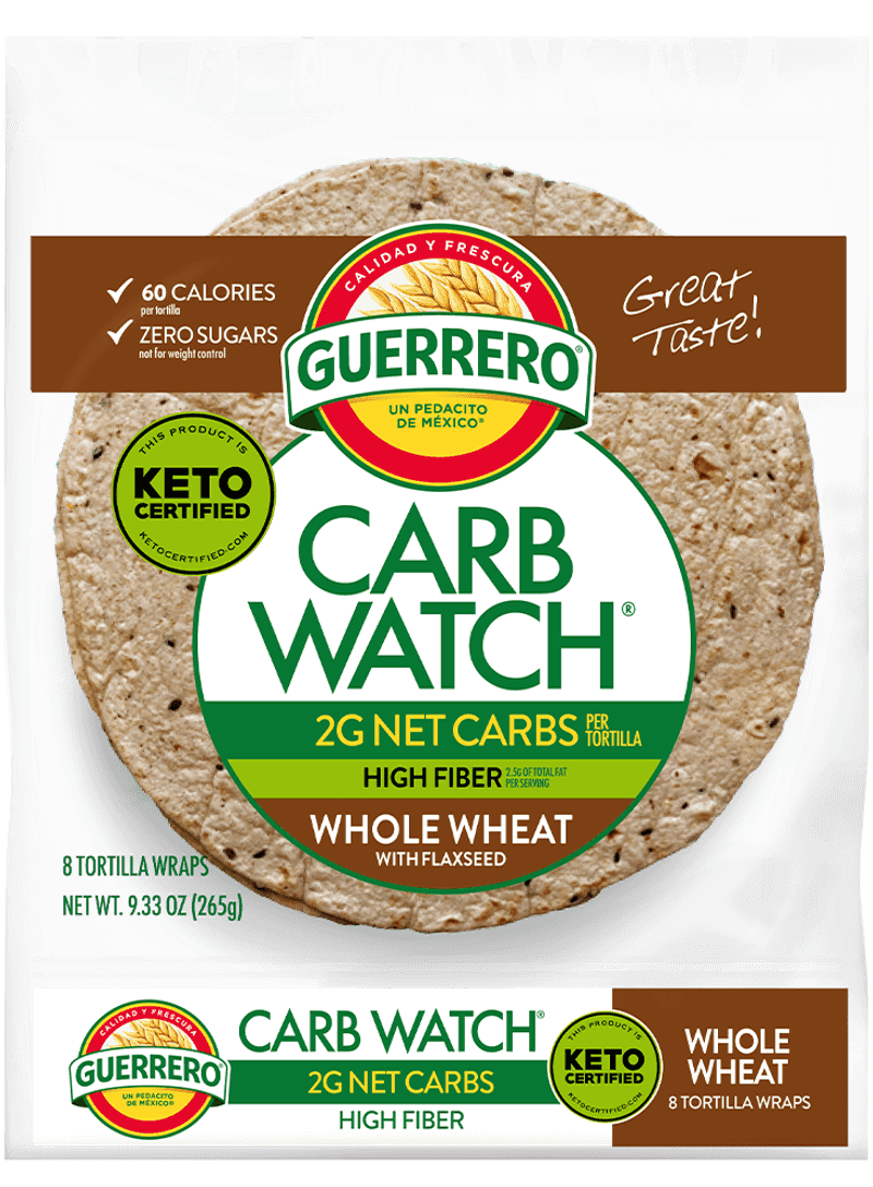 Low Carb Whole Wheat High Fiber Tortillas