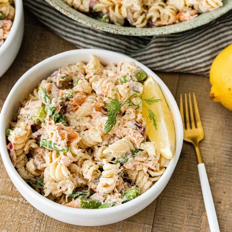 Salmon Pasta Salad with Dill