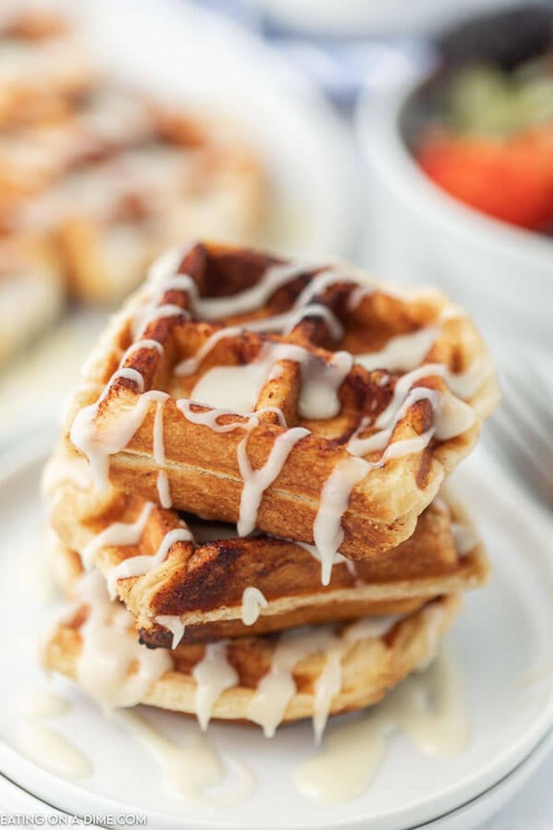 Cinnamon Roll Waffles