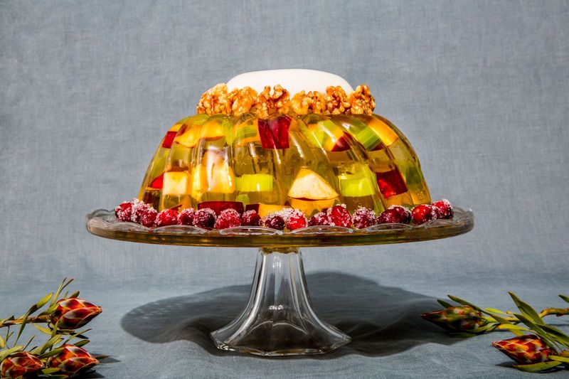 Jell-O Molds with Suspended Fruit