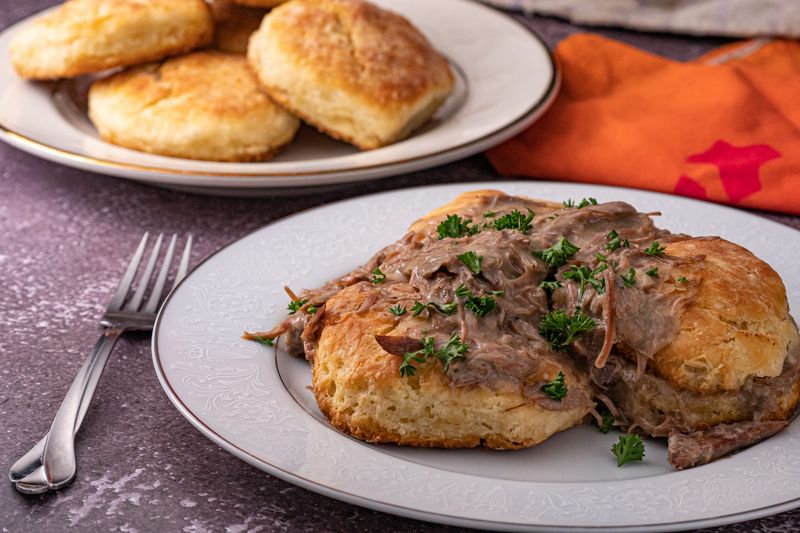 New York — Chicken and Biscuits with Gravy