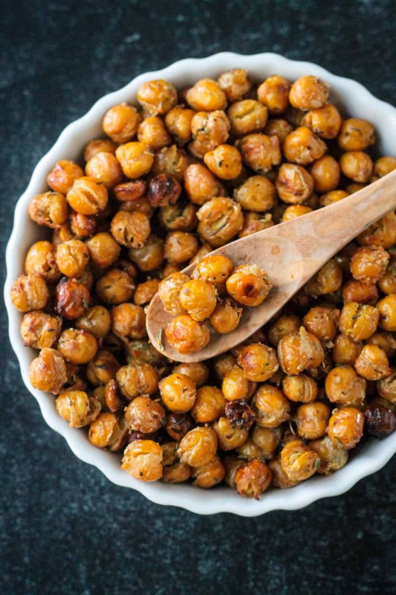 Swap potato chips for roasted chickpeas