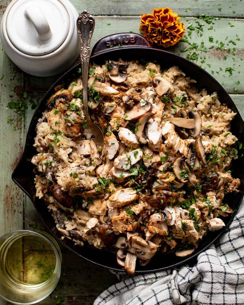 Mushroom Chicken And Rice