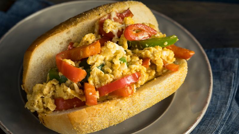 Pepper and Egg Sandwich