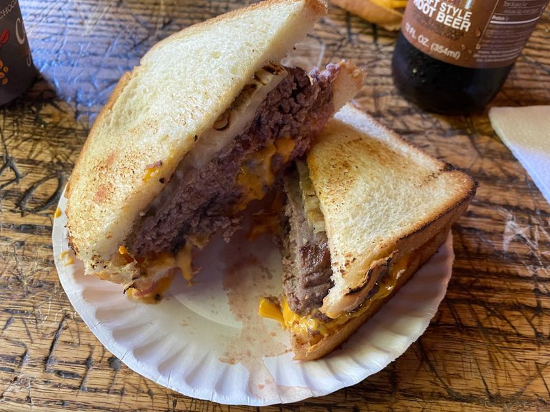 Connecticut - Louis’ Lunch Original Burger with Potato Wedges