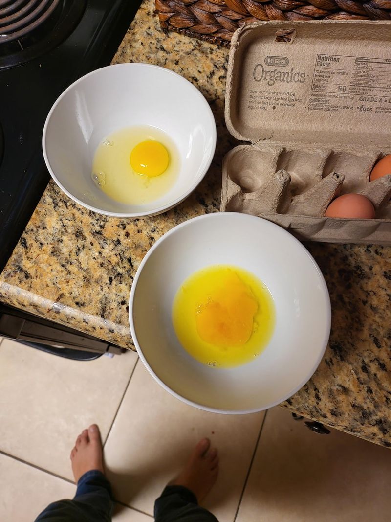 Runny, watery whites