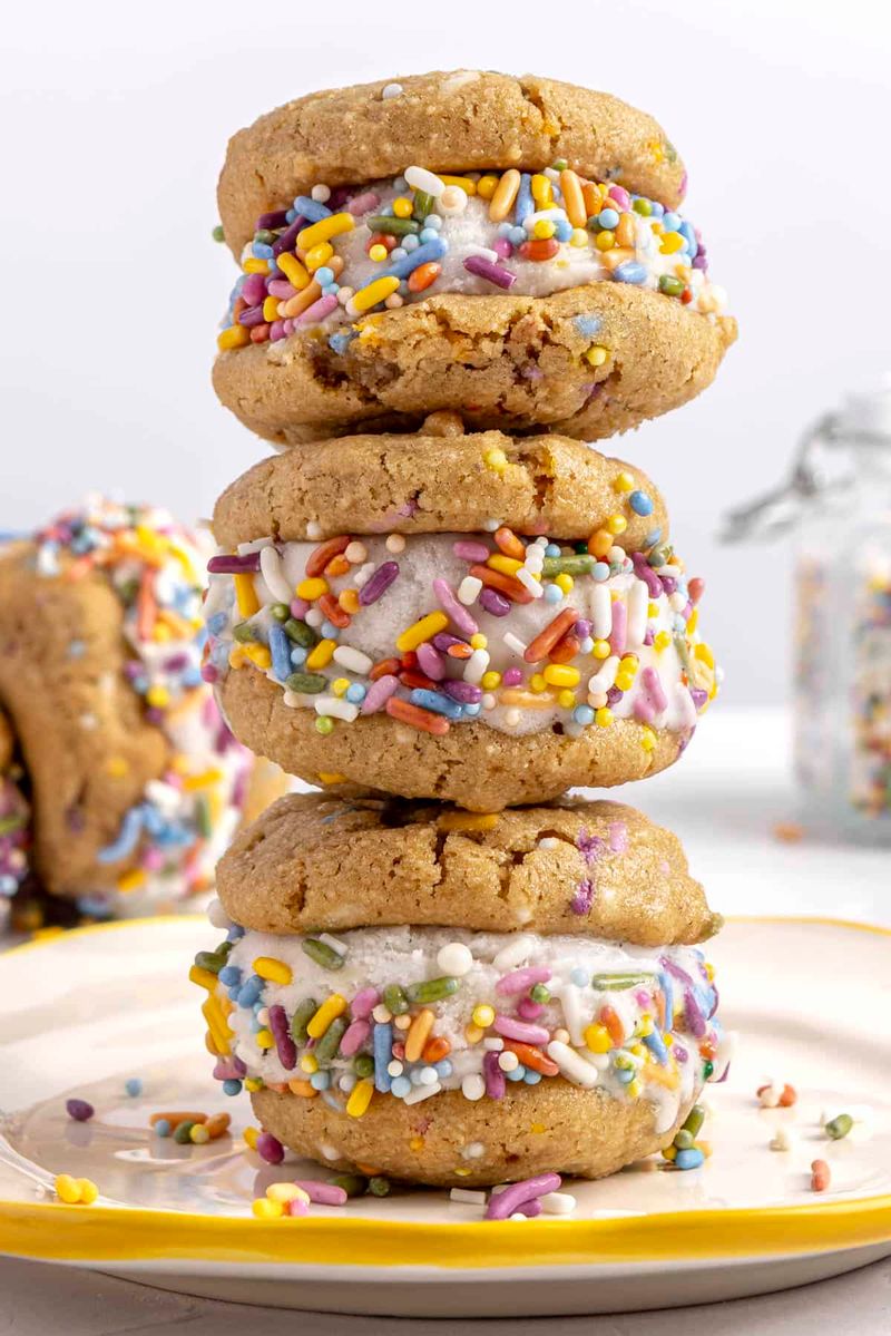 Sprinkle Ice Cream Sandwiches