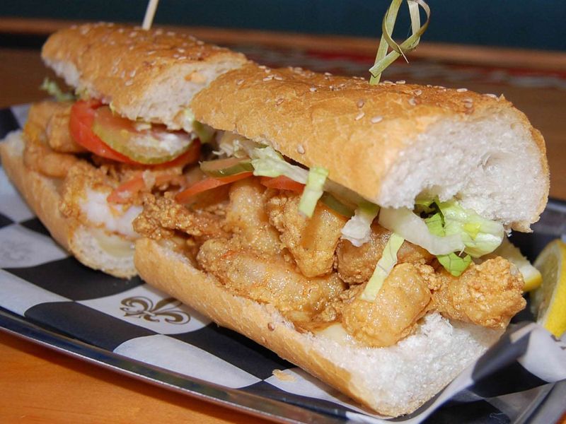 No-frills Fried Shrimp Po’boy — Bevi Seafood Co., New Orleans, LA