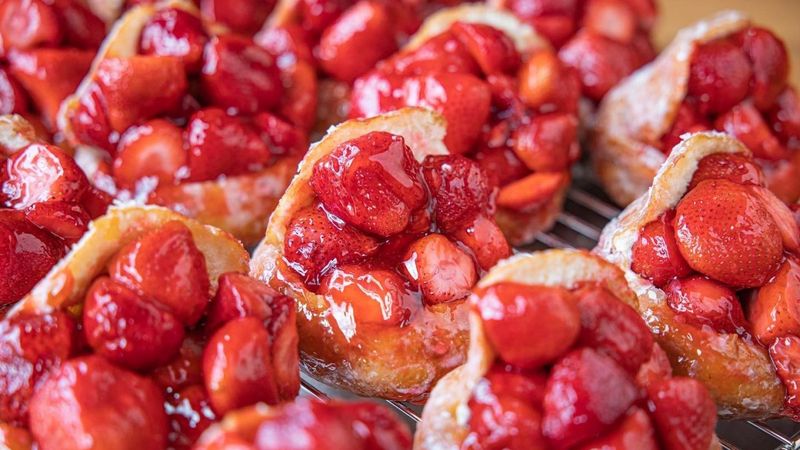 Seasonal Sensations: Strawberry and Peach Donuts