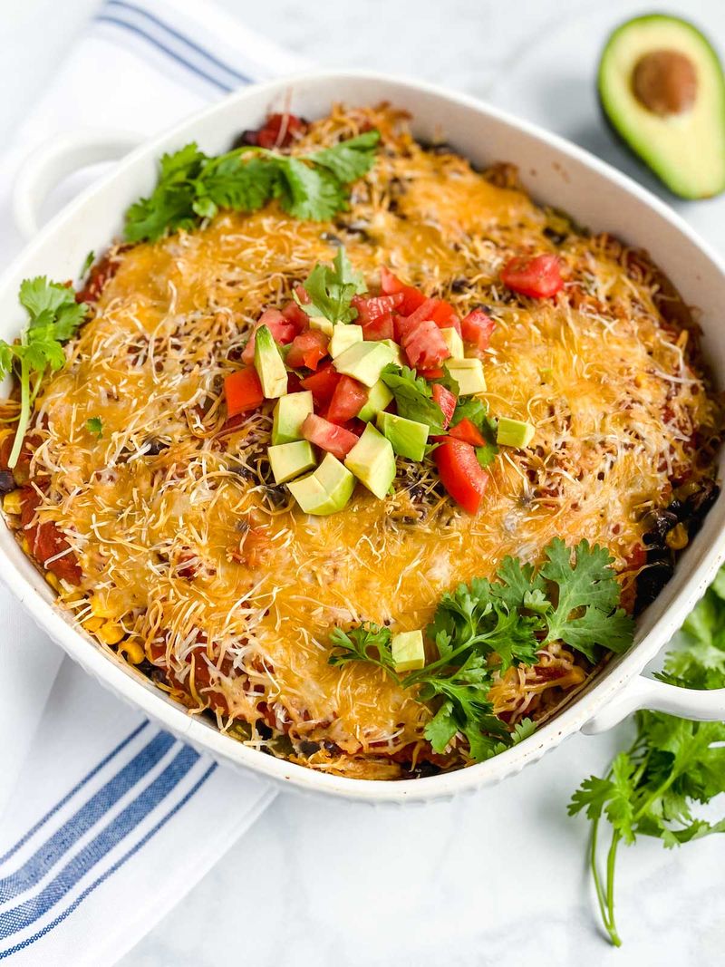 Cheesy Chicken Taco Bake