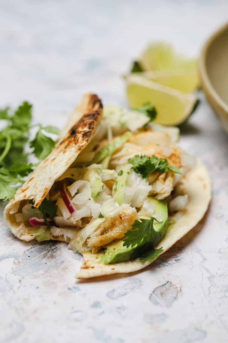 Fish Tacos with Cabbage Slaw