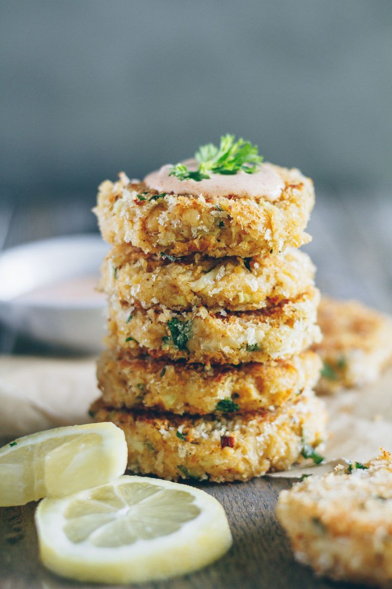 Vegan “Crab” Cakes (Chickpea Hearts Of Palm)