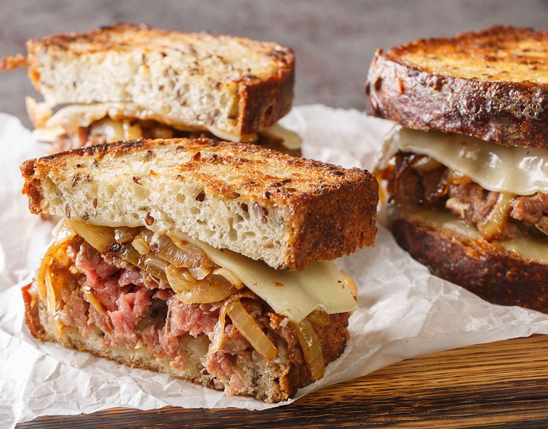 Corned Beef Patty Melt
