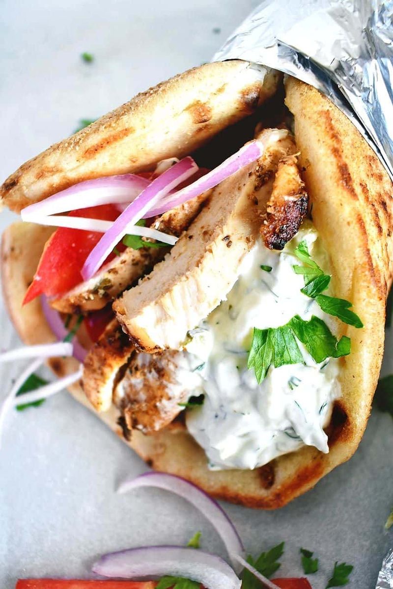 Greek-Style Chicken Wrap