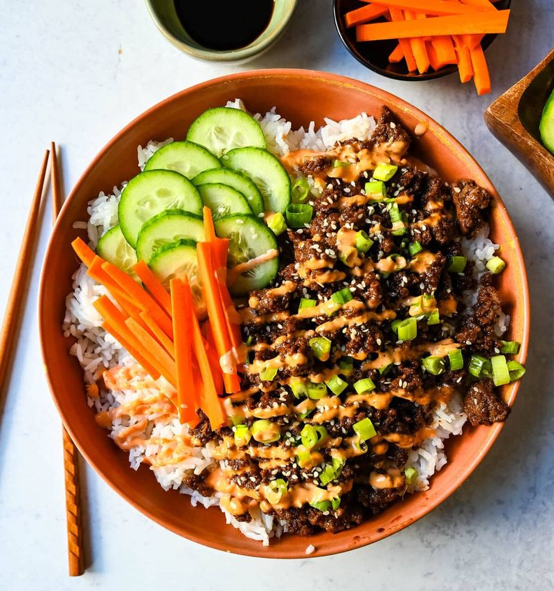 Korean-Inspired Ground Beef Bowls