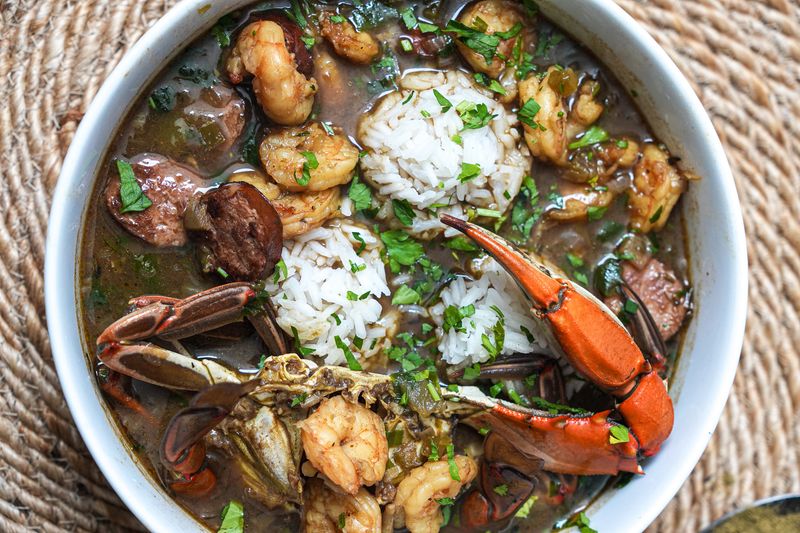 Seafood Gumbo (Shrimp + Crab Style)