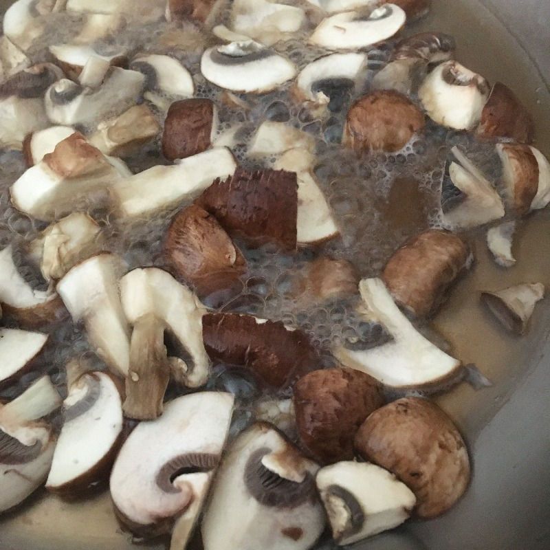 They release liquid before they brown