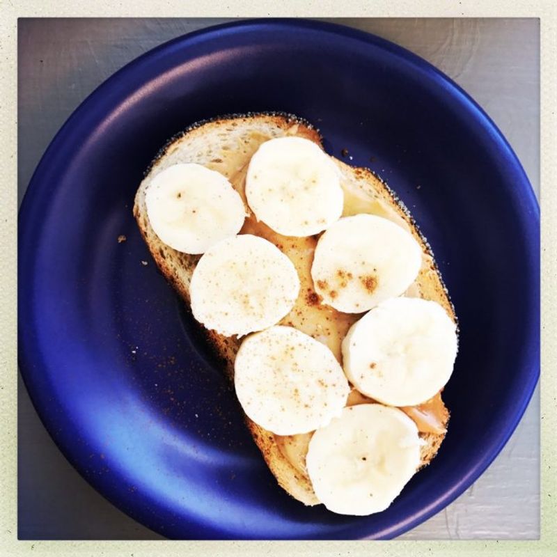 Peanut butter banana toast