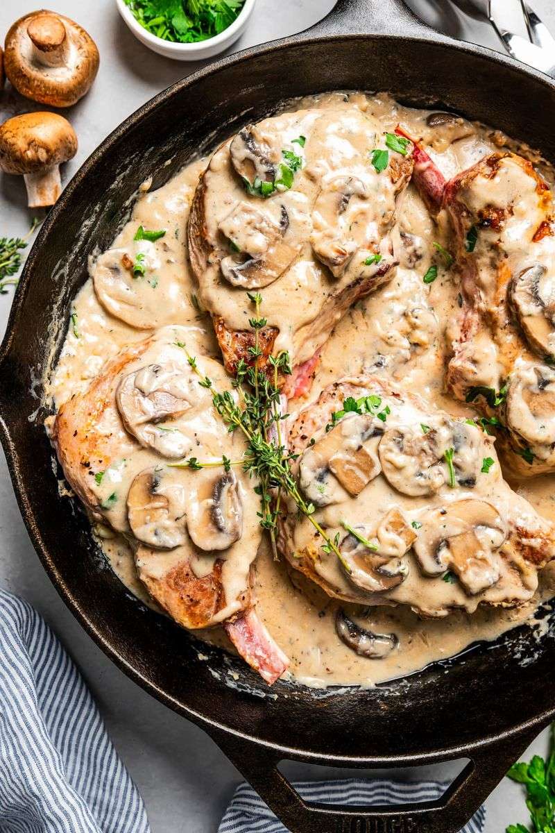Creamy Mushroom Pork Chops