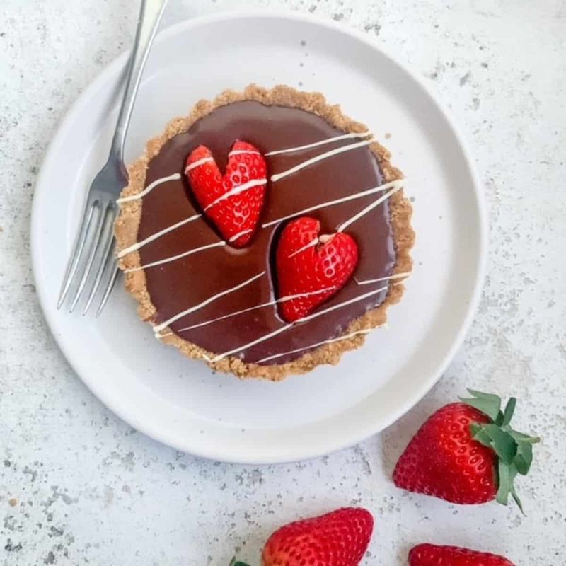 Strawberry Jam-Filled Chocolate Truffle Tartlets