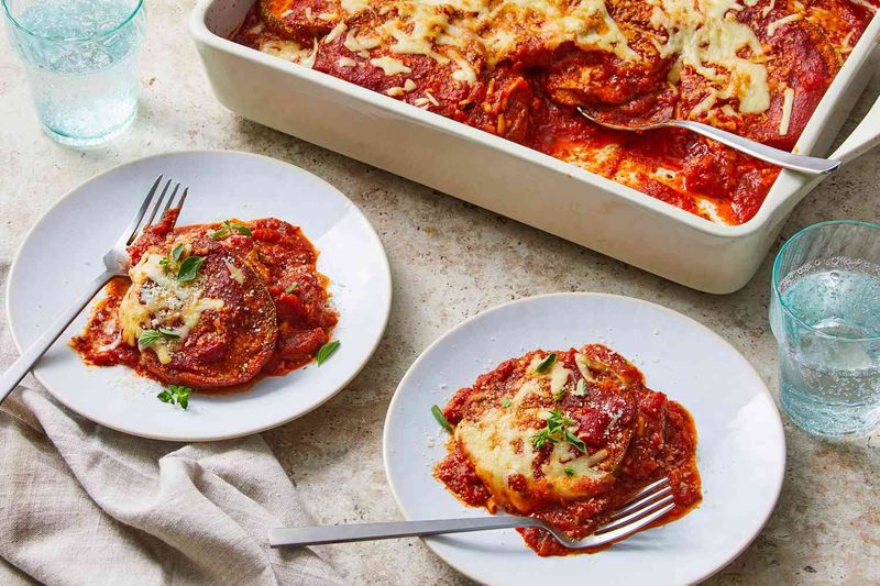 Baked Eggplant Parmesan (Lighter)