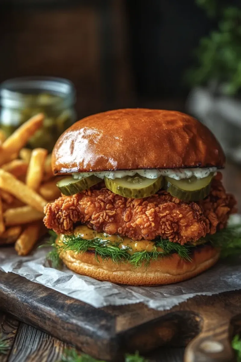 “Extra Pickles” Crispy Chicken Sandwich
