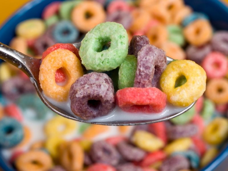 Sugary breakfast cereals