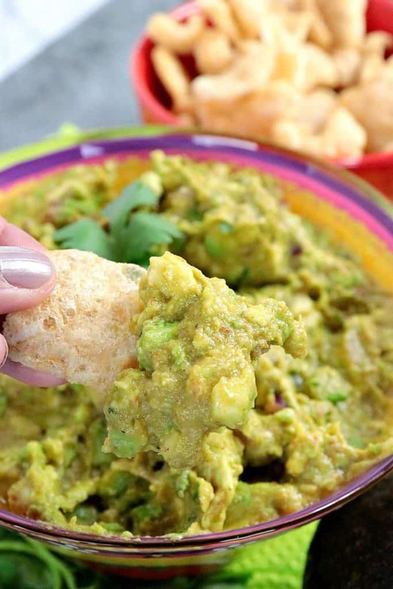 Pork Rinds with Guacamole