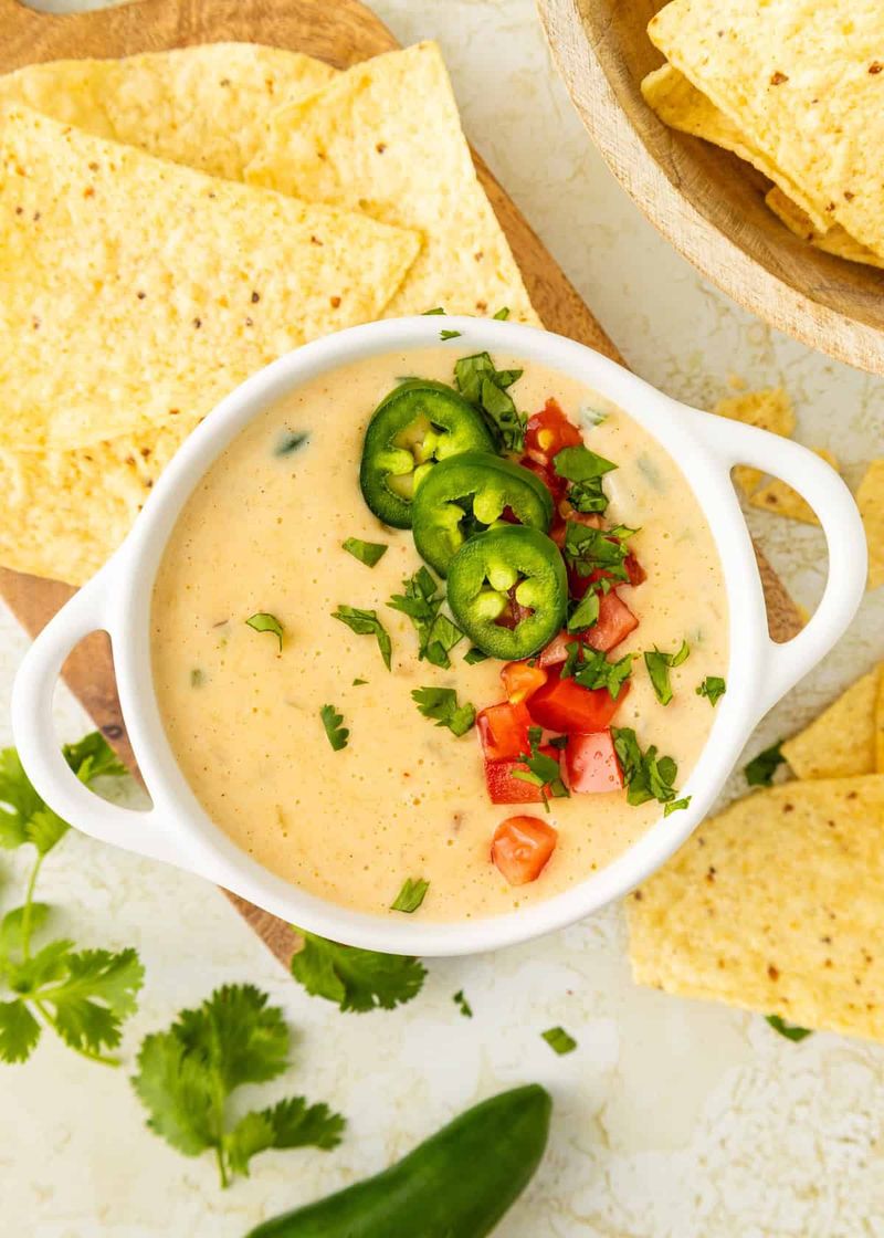 Queso With Jalapenos And Onions