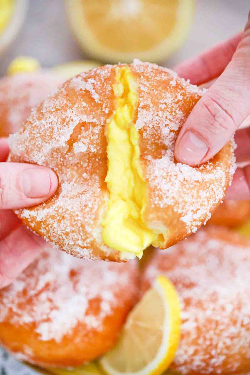 Lemon Curd Filled Donut