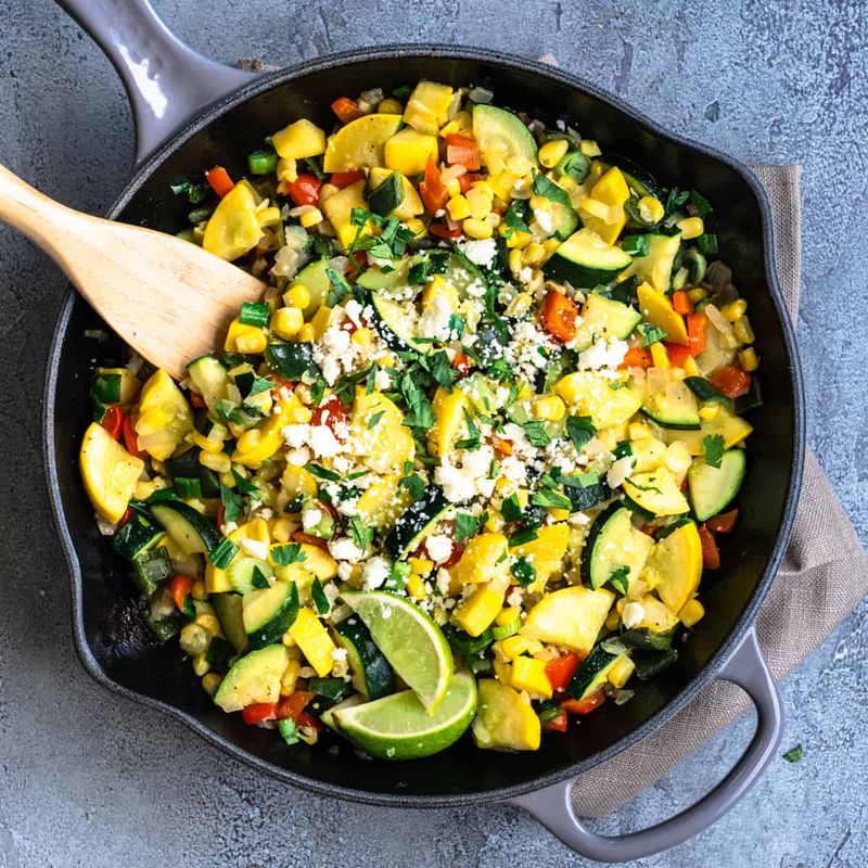 Calabacitas (Zucchini, Corn, And Chile Skillet)