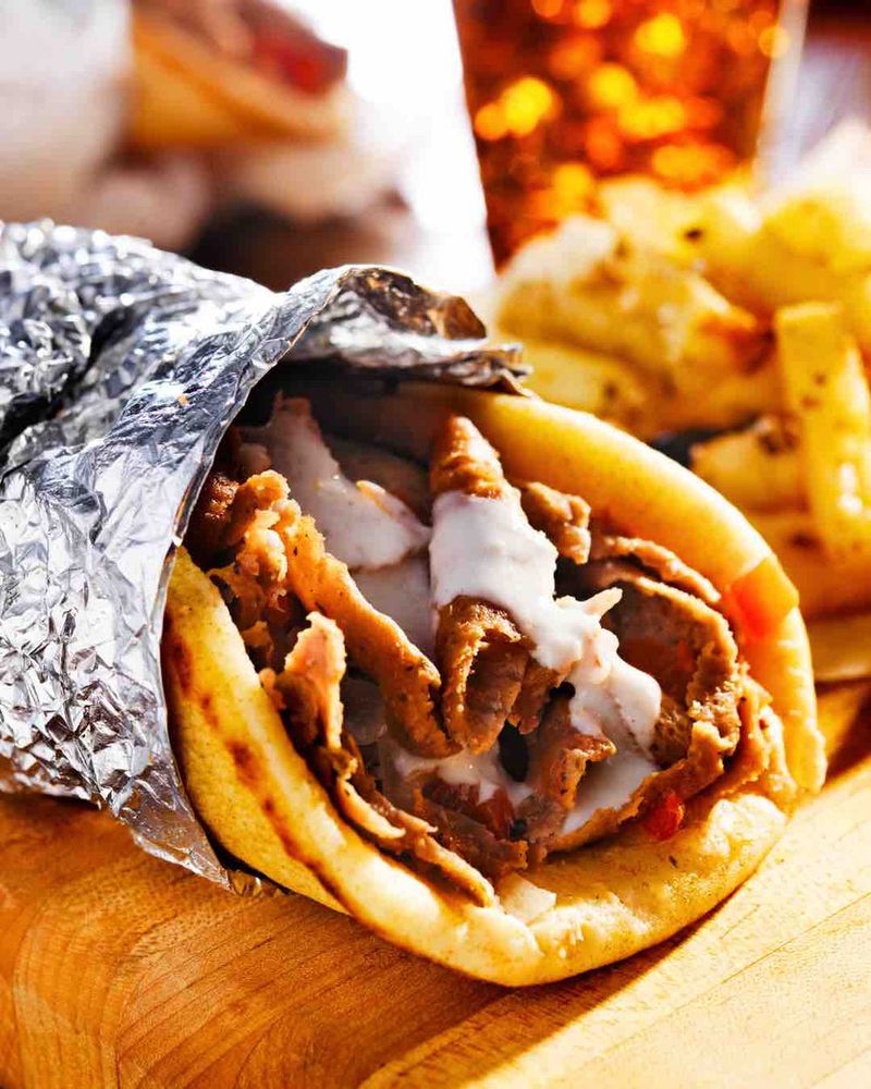 Gyro Pita Sandwich With Sauce