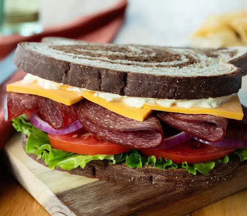 Lebanon Bologna and Cooper Sharp Hoagie