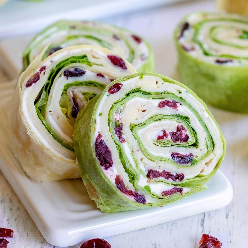 Turkey Cranberry Pinwheels