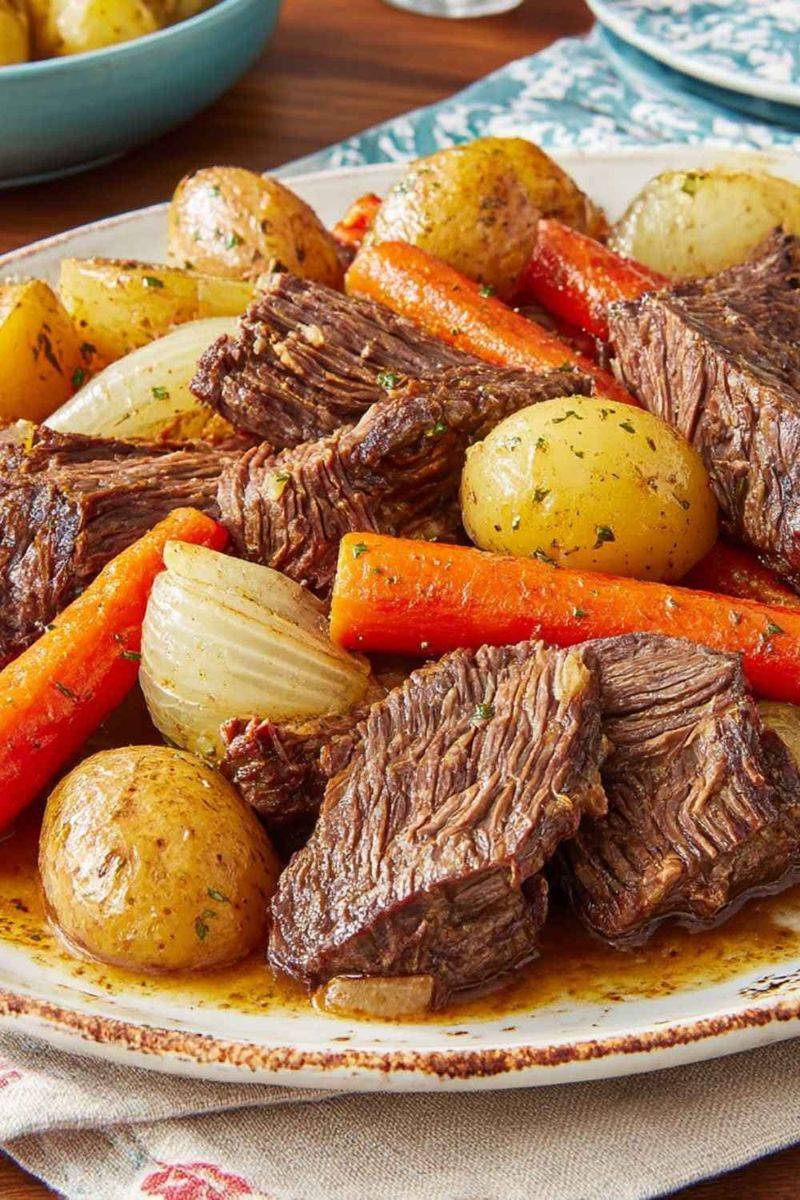 Slow Cooker Pot Roast with Root Vegetables