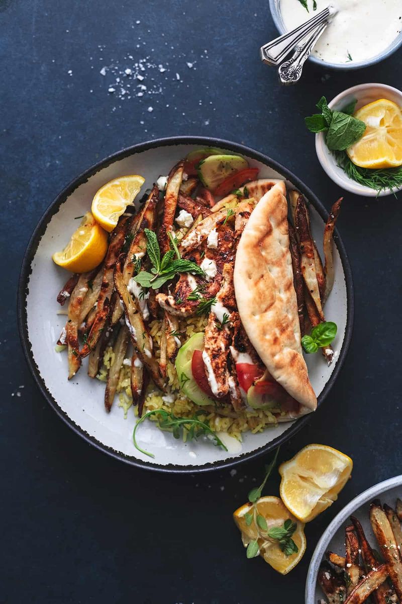 Chicken Gyro-Inspired Plates