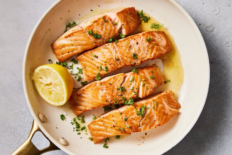 Garlic butter pan-seared salmon
