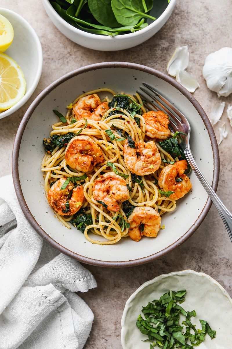 Lemon Garlic Shrimp Pasta Salad