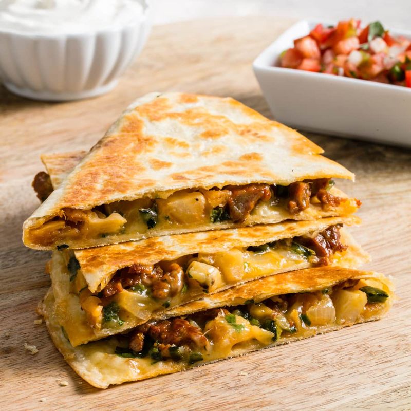 Chorizo and Potato Quesadillas