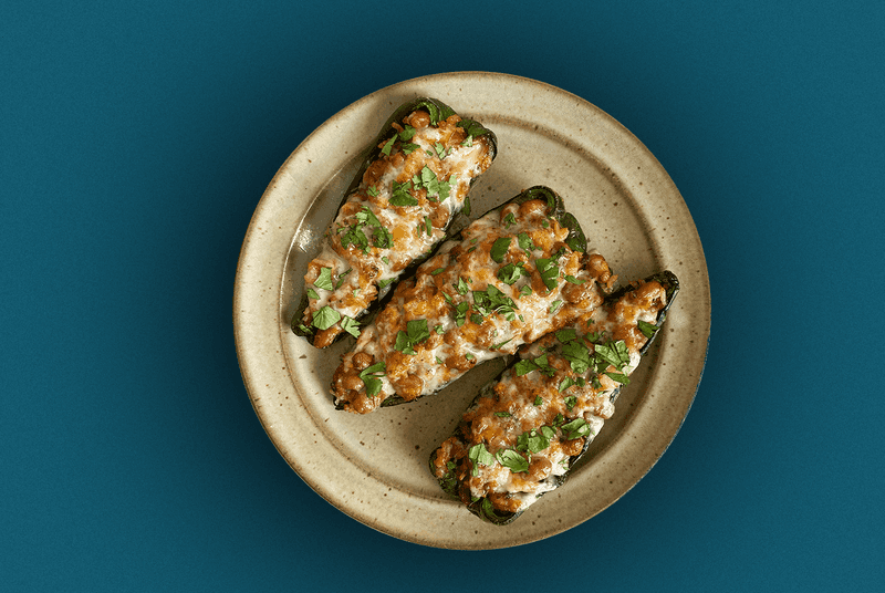 Baked Stuffed Poblanos