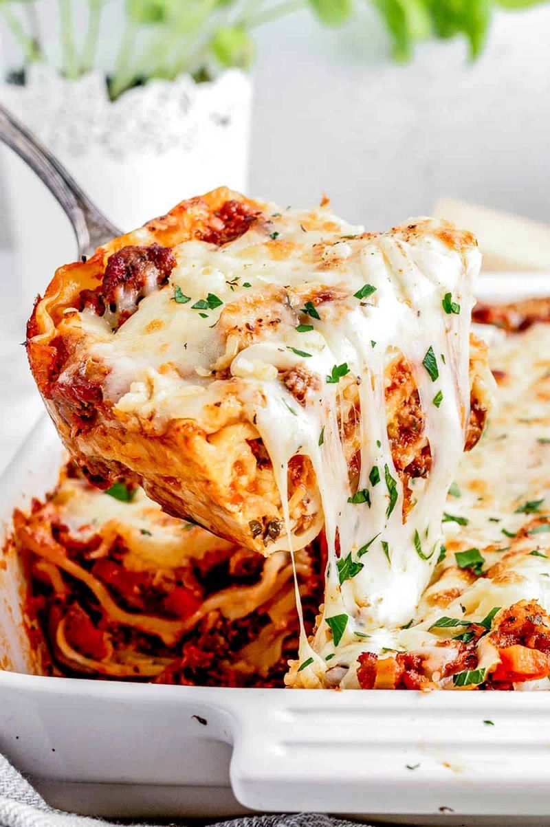 Cottage Cheese Lasagna Layer